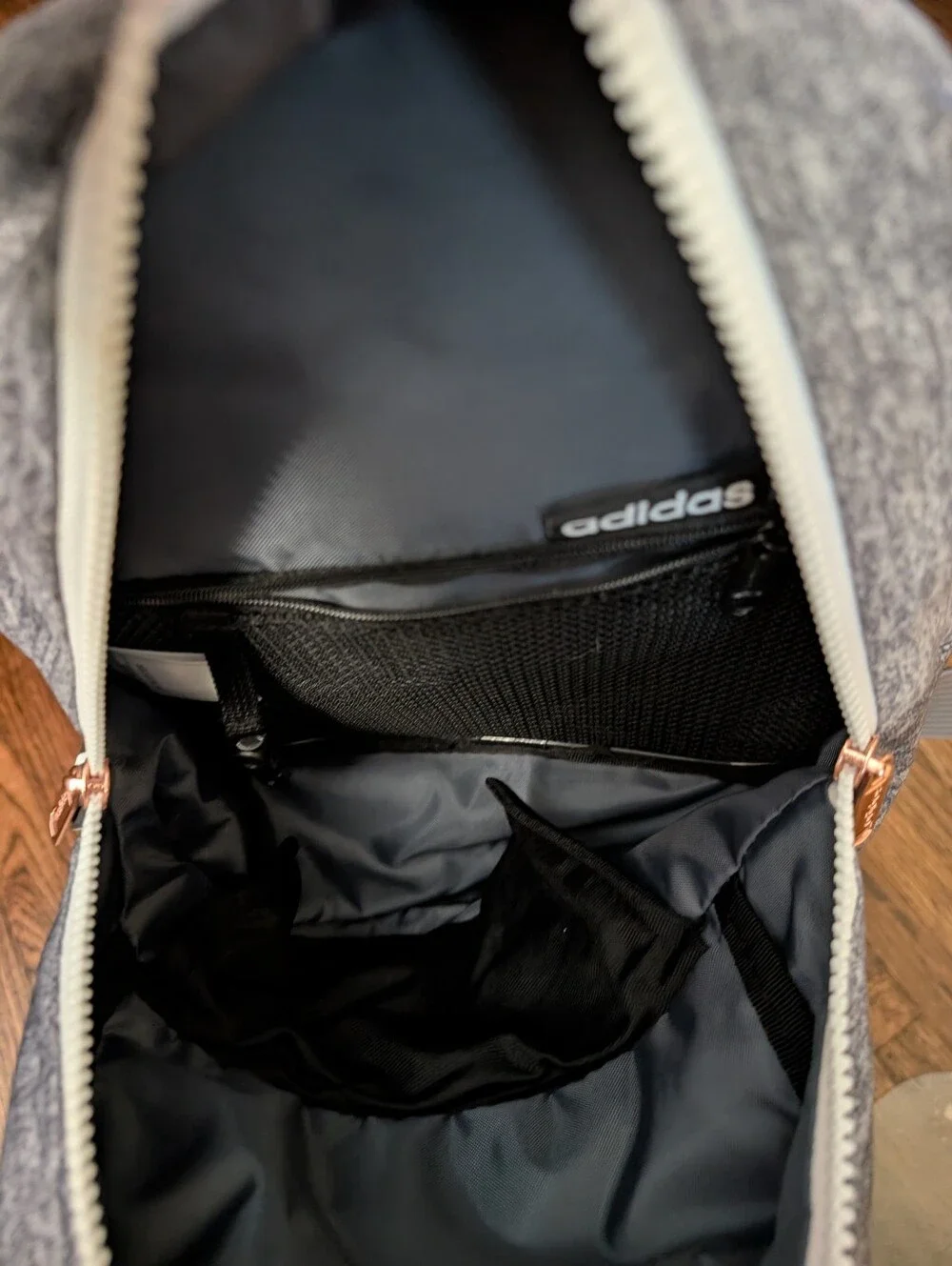 Adidas Heather Gray Mini Backpack with White Logo